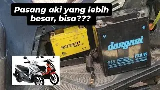 Aki motor Suzuki Hayate/Skywave pakai aki besar