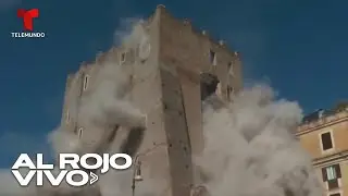 Se derrumba una torre medieval en Roma, muy cerca del Coliseo, y deja varios heridos