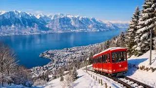 🇨🇭 Chasing Winter Magic: A Peaceful Journey to a Swiss Hidden Gem (4K) ❄️✨