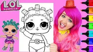 Coloring LOL Surprise Dolls Cosmic Queen Glitter Coloring Page Prismacolor Markers | KiMMi THE CLOWN