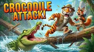 TIGER vs CROCODILE! 🐊😱 Dangerous River Crossing | Jungle Adventure Ep. 1
