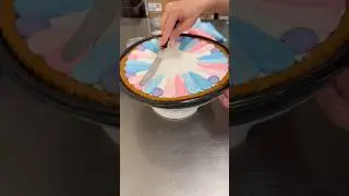 Using a color palette generator to design a cookie cake 🎨 #cake #cakedecorating #shorts