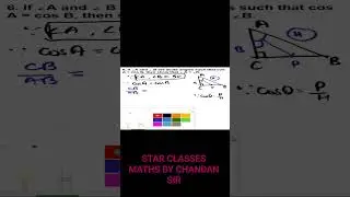 Trigonometry by Chandan sir exercise 8.1 question number 6 #mathsbychandansir,#starclasses,#star