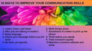 10 ways to improve your Communication skills |Practice them