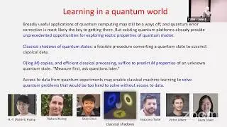 CUbit Seminar - November 13 2023 - Dr. John Preskill, Caltech - Learning in a quantum world