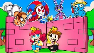 ¡CONSTRUYE para SOBREVIVIR en ROBLOX! 😨🧱 MOMENTOS DIVERTIDOS con PatOni y Patita 2