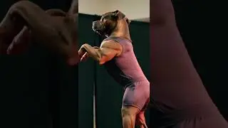 dog body builder show stage par #shortvideo