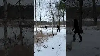 Snowfall during Dutch Winter Pt1 | Watch Full Nature Walk in 4K on Channel! |  #snow #winter #ice