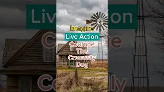 Ai creates Live-Action Courage The Cowardly Dog! #ai #aiart #art #live #action #courage #dog #shorts