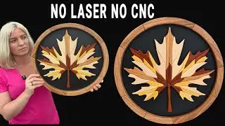 Wooden Maple Leaf Wall Art - Complete Woodworking Build with Scroll saw