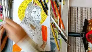 हनुमान जी की ड्राइंग 🙏🙏हनुमान जी का चित्र कैसे बनाएं HanumanJiDrawing #HowToDrawHanumanJi 