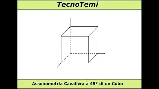 Assonometria Cavaliera a 45° di un cubo
