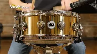 DW 5.5x14 Collectors Series Polished Brass Snare Drum-Quick 'n' Dirty