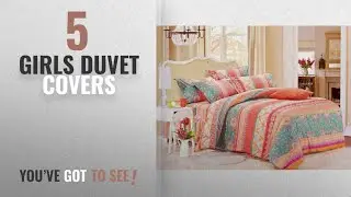Top 10 Girls Duvet Covers [2018]: Bohemian Duvet Cover Set, Orange Coral Boho chic Mandala Printed
