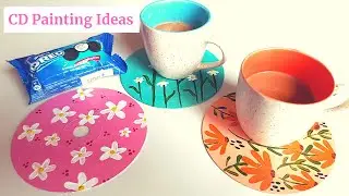 CD Painting Ideas For Beginners | Best Out of Waste | CD Painting Flowers | DIY CD Painting Ideas