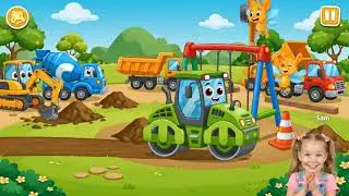 Busy Construction Site Song 🚧 | Construction Trucks & Machines | Kids Songs | Tiny Tunes TV