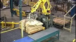 Kaufman KDPal B Bag Depalletizing System Utilizing FANUC Robotics
