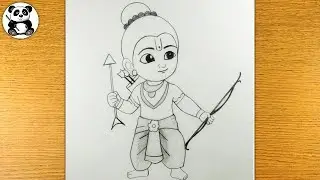 Shree Ram bhagwan with dhanush pencilsketch | cute drawings ​⁠@TaposhiartsAcademy