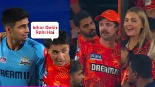 Travis wife Jessica Davies fall in love at first sight with Gill in SRH vs GT cancelled due to rain