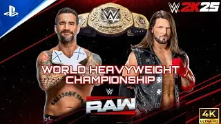 DREAM MATCH! CM Punk vs AJ Styles | World Heavyweight Title | WWE 2K25
