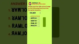 Abstract Reasoning Quiz #Mirror Image #education #brainteasers #logicalstation #abstractreasoning