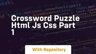 Crossword puzzle html js css part 1