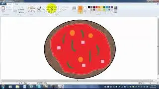 Как сделать пиццу в Paint 2010