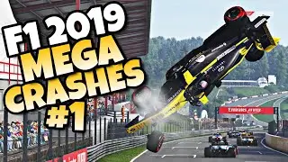 F1 2019 MEGA CRASHES #1