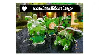 Membersihkan mainan Lego yang kotor terkena cat pink dan hijau #mencarimainan #mainananak #lego
