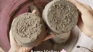 ASMR | Pure Cement Mix White Concrete Dry Crumbling in Tub 💕
