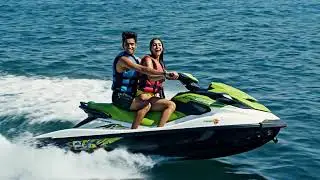 Couple Jet Ski Ride at Sunset | Beach Water Sports Adventure