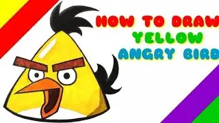 HOW TO DRAW YELLOW ANGRY BIRD ( CHUCK ) ll EASY DRAWING ll@ADITYAARTACADEMY