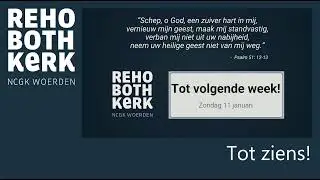 Midagdienst 11-01-2026 - ds. A. Jansen - Livestream Rehobothkerk Woerden