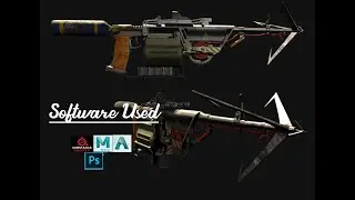 3D Machine Gun Show Reel | Maya Model | Arnold Light And Render | Substance Painter Texture.
