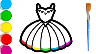 Colourful Dress Drawing Painting For Children | Easy Drawing For Kids | Children Art 