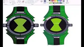 HOW TO DRAW BEN 10  ALIEN FORCE WATCH (PAINT) IN PC