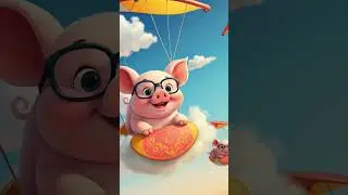 Flying Pigs Are Real 🐷✨ Cute Piglets in the Sky | Funny Animal Shorts #youtubeshorts