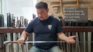 Testing the newly forged laminated longsword
