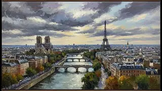 Paris Oil Painting FRAME TV Art | Elegant 4K Wall Art for Home Decor SAMSUNG ART FRAME TV