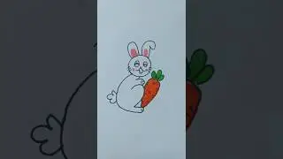 How to draw Rabbit drawing with 2 Number #shorts #drawing #foryou #satisfying #viral #youtube