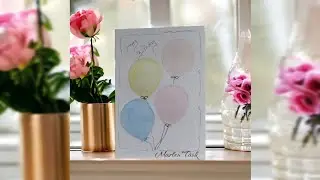 Geburtstags Karte mit AquaXXL Stiften & Klopapierrolle gestalten | GONIS |Tutorial | Cardmaking