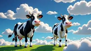 Cloud Jumping with Moo Moo Cows | Fun Counting Song for Kids