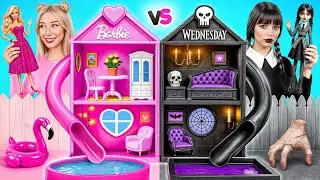 Construimos Casa de Muñecas Asombrosa | Reto Wednesday vs Barbie Bubba DO Challenge