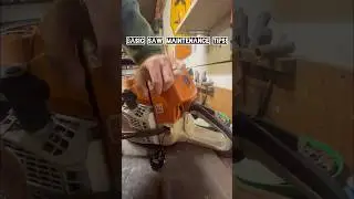 БАЗОВОЕ обслуживание бензопилы! #бензопила #обслуживание #stihl