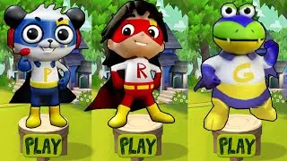 Tag with Ryan - All Super Kaji Heroes - Super Gus vs Super Titan vs Super Combo Panda - Run Gameplay