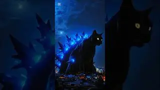 cat becomes a giant Godzilla 🤯 #ai #cuteanimal #trending #catvideos