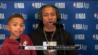 Isaiah Thomas, With His Son Jaiden, Talks About His Return Following Cavaliers Win