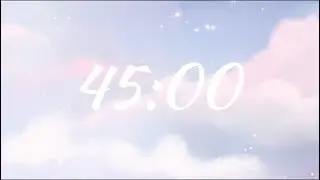45 Minute Countdown Timer | Soft Girl Aesthetic Cloud Timer | No Sound 🌟