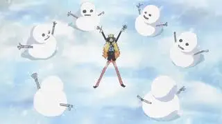 one piece funny moments: Broke snow army!!