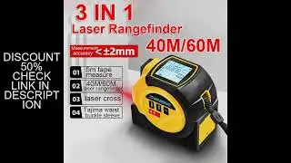 3 IN 1 40M/60M Laser Tape Measure Laser Distance Meter Digital Tape Measure Measuring Tool Steel Tap